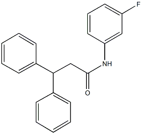 N-(3-fluorophenyl)-3,3-diphenylpropanamide 结构式