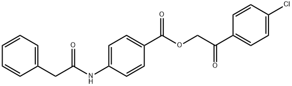 2-(4-chlorophenyl)-2-oxoethyl 4-[(phenylacetyl)amino]benzoate 结构式