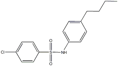 N-(4-butylphenyl)-4-chlorobenzenesulfonamide 结构式