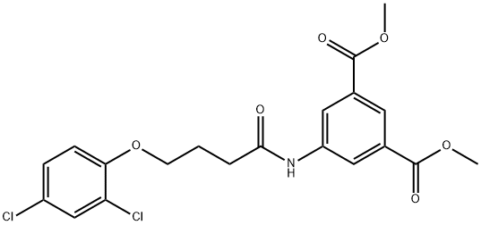 dimethyl 5-{[4-(2,4-dichlorophenoxy)butanoyl]amino}isophthalate 结构式