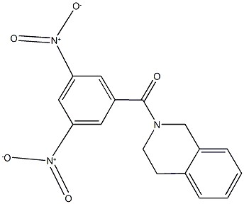 2-{3,5-bisnitrobenzoyl}-1,2,3,4-tetrahydroisoquinoline 结构式