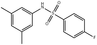 N-(3,5-dimethylphenyl)-4-fluorobenzenesulfonamide 结构式