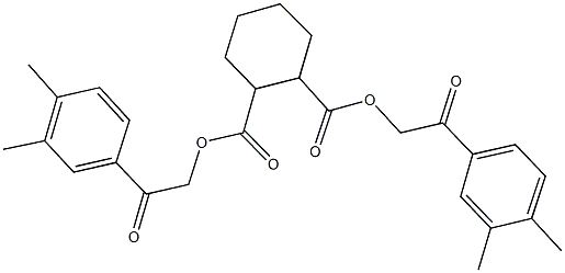 bis[2-(3,4-dimethylphenyl)-2-oxoethyl] 1,2-cyclohexanedicarboxylate 结构式