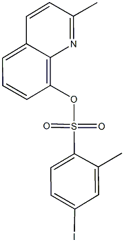 2-methyl-8-quinolinyl 4-iodo-2-methylbenzenesulfonate 结构式