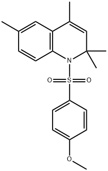 methyl 4-[(2,2,4,6-tetramethyl-1(2H)-quinolinyl)sulfonyl]phenyl ether 结构式