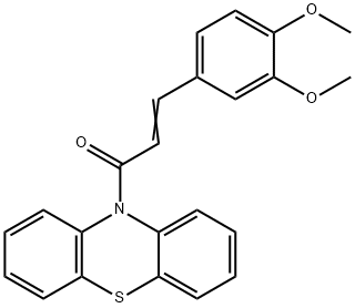 10-[3-(3,4-dimethoxyphenyl)acryloyl]-10H-phenothiazine 结构式