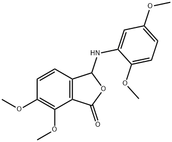 3-(2,5-dimethoxyanilino)-6,7-dimethoxy-2-benzofuran-1(3H)-one 结构式