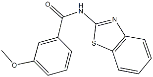 N-(1,3-benzothiazol-2-yl)-3-methoxybenzamide 结构式