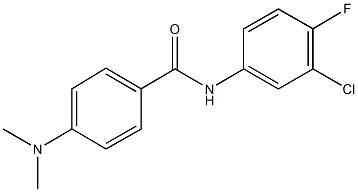 N-(3-chloro-4-fluorophenyl)-4-(dimethylamino)benzamide 结构式