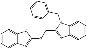 2-{[(1-benzyl-1H-benzimidazol-2-yl)methyl]sulfanyl}-1,3-benzoxazole 结构式