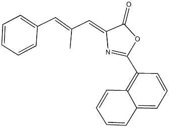 4-(2-methyl-3-phenyl-2-propenylidene)-2-(1-naphthyl)-1,3-oxazol-5(4H)-one 结构式