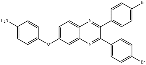 4-{[2,3-bis(4-bromophenyl)-6-quinoxalinyl]oxy}phenylamine 结构式