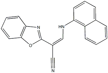 2-(1,3-benzoxazol-2-yl)-3-(1-naphthylamino)acrylonitrile 结构式