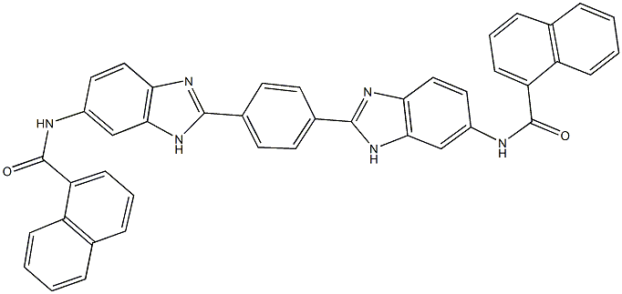 N-(2-{4-[6-(1-naphthoylamino)-1H-benzimidazol-2-yl]phenyl}-1H-benzimidazol-6-yl)-1-naphthamide 结构式