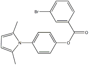 4-(2,5-dimethyl-1H-pyrrol-1-yl)phenyl 3-bromobenzoate 结构式