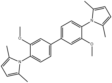 1-[4'-(2,5-dimethyl-1H-pyrrol-1-yl)-3,3'-dimethoxy[1,1'-biphenyl]-4-yl]-2,5-dimethyl-1H-pyrrole 结构式