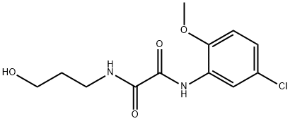 N~1~-(5-chloro-2-methoxyphenyl)-N~2~-(3-hydroxypropyl)ethanediamide 结构式