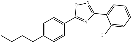 5-(4-butylphenyl)-3-(2-chlorophenyl)-1,2,4-oxadiazole 结构式