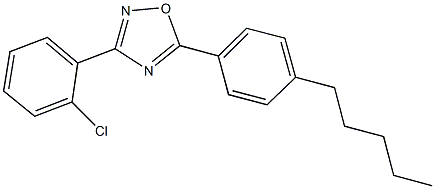 3-(2-chlorophenyl)-5-(4-pentylphenyl)-1,2,4-oxadiazole 结构式