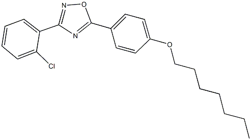 3-(2-chlorophenyl)-5-[4-(heptyloxy)phenyl]-1,2,4-oxadiazole 结构式