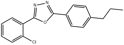 2-(2-chlorophenyl)-5-(4-propylphenyl)-1,3,4-oxadiazole 结构式