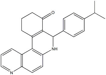 8-(4-isopropylphenyl)-8,10,11,12-tetrahydrobenzo[a][4,7]phenanthrolin-9(7H)-one 结构式