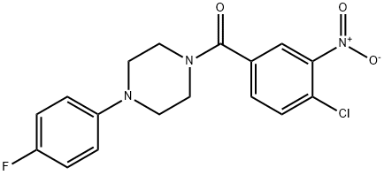 1-{4-chloro-3-nitrobenzoyl}-4-(4-fluorophenyl)piperazine 结构式