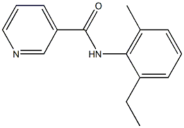 N-(2-ethyl-6-methylphenyl)nicotinamide 结构式