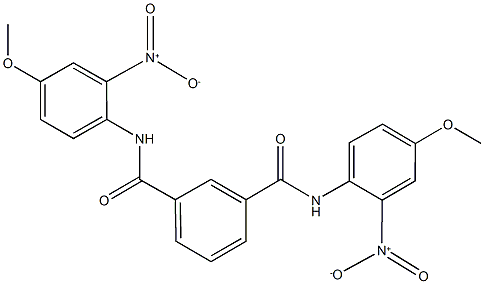 N~1~,N~3~-bis{2-nitro-4-methoxyphenyl}isophthalamide 结构式