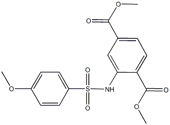 dimethyl 2-{[(4-methoxyphenyl)sulfonyl]amino}terephthalate 结构式