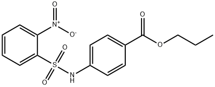 propyl 4-[({2-nitrophenyl}sulfonyl)amino]benzoate 结构式