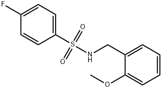 4-fluoro-N-{[2-(methyloxy)phenyl]methyl}benzenesulfonamide 结构式