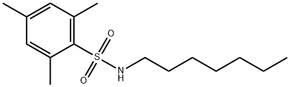 N-heptyl-2,4,6-trimethylbenzenesulfonamide 结构式