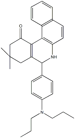 5-[4-(dipropylamino)phenyl]-3,3-dimethyl-3,4,5,6-tetrahydrobenzo[a]phenanthridin-1(2H)-one 结构式