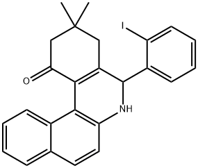 5-(2-iodophenyl)-3,3-dimethyl-3,4,5,6-tetrahydrobenzo[a]phenanthridin-1(2H)-one 结构式