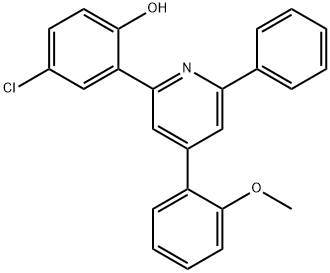 4-chloro-2-{4-[2-(methyloxy)phenyl]-6-phenylpyridin-2-yl}phenol 结构式