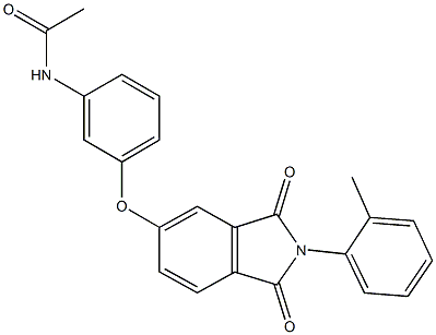 N-(3-{[2-(2-methylphenyl)-1,3-dioxo-2,3-dihydro-1H-isoindol-5-yl]oxy}phenyl)acetamide 结构式