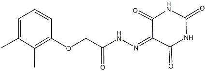 2-(2,3-dimethylphenoxy)-N'-(2,4,6-trioxotetrahydro-5(2H)-pyrimidinylidene)acetohydrazide 结构式