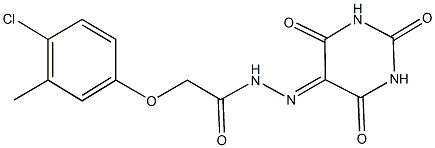 2-(4-chloro-3-methylphenoxy)-N'-(2,4,6-trioxotetrahydro-5(2H)-pyrimidinylidene)acetohydrazide 结构式