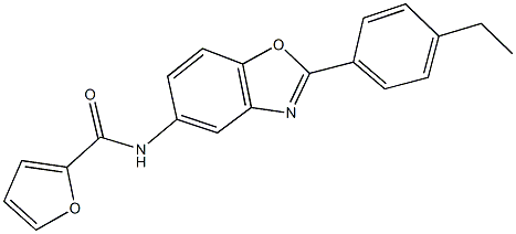 N-[2-(4-ethylphenyl)-1,3-benzoxazol-5-yl]-2-furamide 结构式