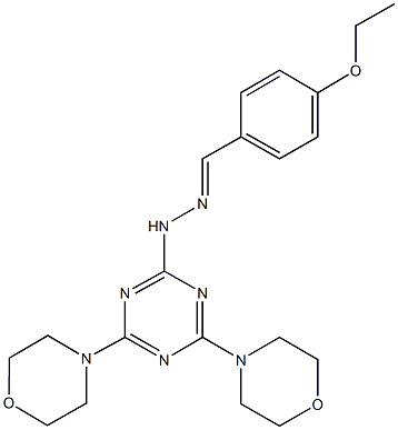 4-ethoxybenzaldehyde [4,6-di(4-morpholinyl)-1,3,5-triazin-2-yl]hydrazone 结构式