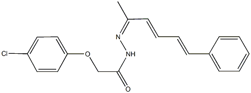 2-(4-chlorophenoxy)-N'-(1-methyl-5-phenyl-2,4-pentadienylidene)acetohydrazide 结构式