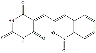 5-(3-{2-nitrophenyl}-2-propenylidene)-2-thioxodihydro-4,6(1H,5H)-pyrimidinedione 结构式