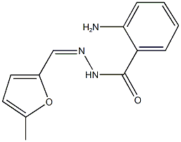 2-amino-N'-[(5-methyl-2-furyl)methylene]benzohydrazide 结构式