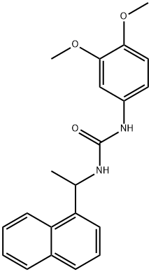 N-(3,4-dimethoxyphenyl)-N'-[1-(1-naphthyl)ethyl]urea 结构式