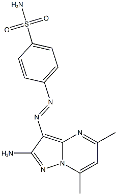 4-[(2-amino-5,7-dimethylpyrazolo[1,5-a]pyrimidin-3-yl)diazenyl]benzenesulfonamide 结构式