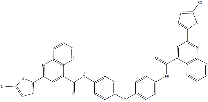 2-(5-chloro-2-thienyl)-N-{4-[4-({[2-(5-chloro-2-thienyl)-4-quinolinyl]carbonyl}amino)phenoxy]phenyl}-4-quinolinecarboxamide 结构式