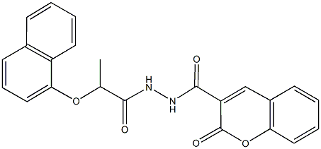 2-(1-naphthyloxy)-N'-[(2-oxo-2H-chromen-3-yl)carbonyl]propanohydrazide 结构式