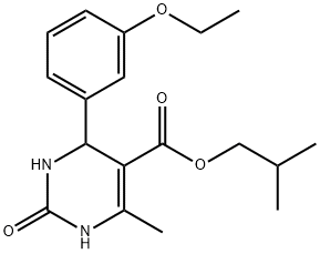 isobutyl 4-(3-ethoxyphenyl)-6-methyl-2-oxo-1,2,3,4-tetrahydro-5-pyrimidinecarboxylate 结构式