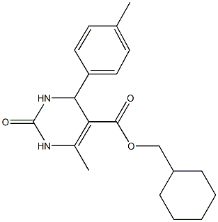 cyclohexylmethyl 6-methyl-4-(4-methylphenyl)-2-oxo-1,2,3,4-tetrahydro-5-pyrimidinecarboxylate 结构式